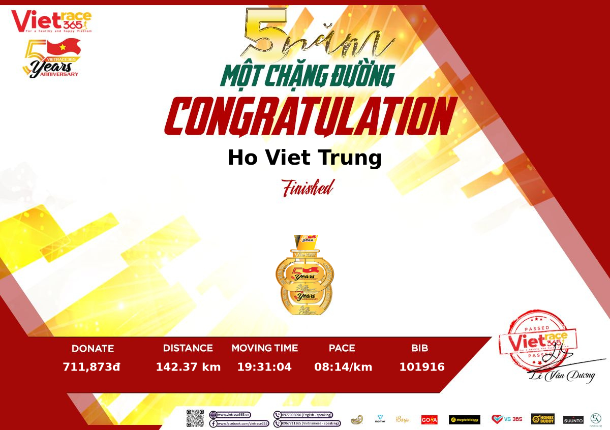 Chúc Mừng Ho Trung đã Hoàn Thành Cự Ly 50km Vietrace365 HÀnh TrÌnh 5 NĂm KhÁt VỌng 6822